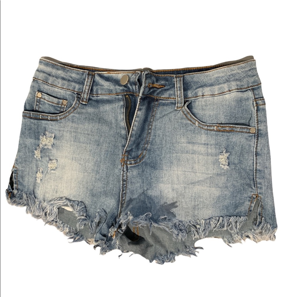 High-Waisted Denim Cut Off Shorts